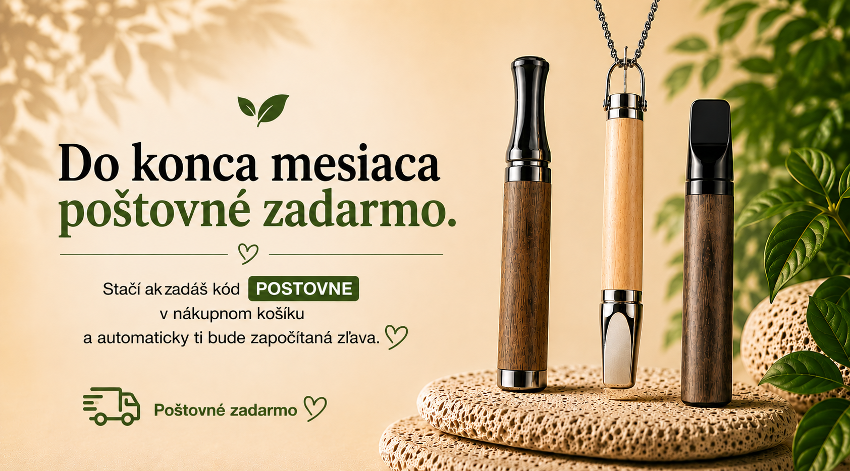 Poštovné zadarmo s kódom POSTOVNE